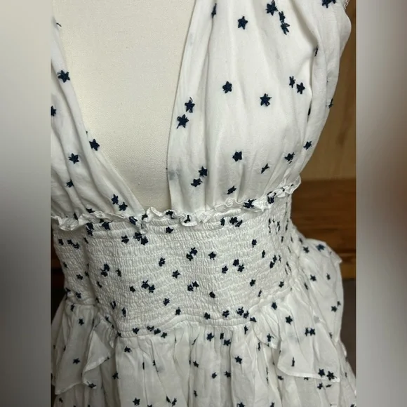 NWT LoveShackFancy Deanna Halter Mini Dress Ivory Starlight Size XXL - Picture 6 of 13
